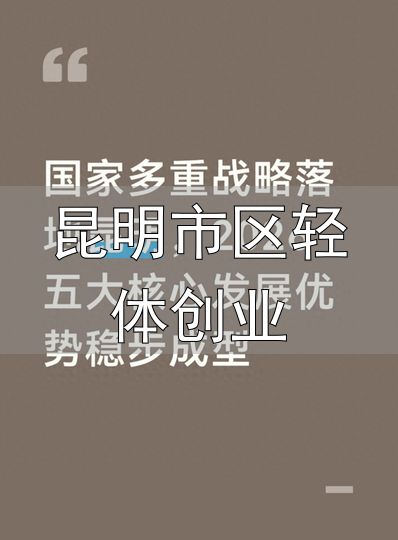 昆明产业发展_昆明新能源全产业链_昆明市区轻体创业